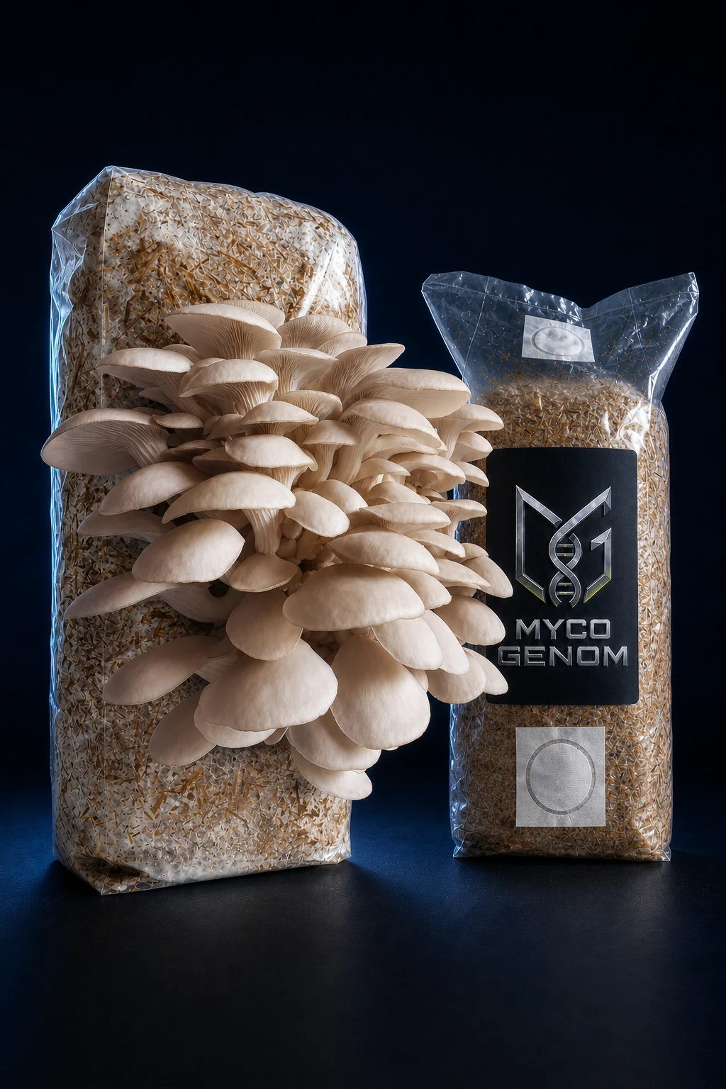 Summer Oyster ready-to-fruit mushroom growing block